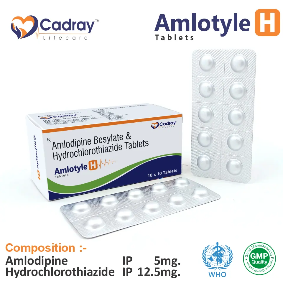 Amlodipine 5mg + Hydrochlorothiazide 12.5mg Tablet | PCD Pharma Franchise with Best Price